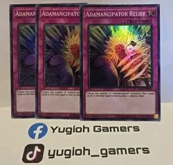 YUGIOH ADAMANCIPATOR RELIF X3 SUPER MP22 LIGHT PLAYED - Image 1
