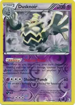 Dusknoir - 63/149 - Pokemon Boundaries Crossed Black White Reverse Holo Rare LP - Image 1