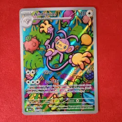 Ambipom 107/094 Me02: Phantasmal Flames Holo Pokemon Card NM - Image 1