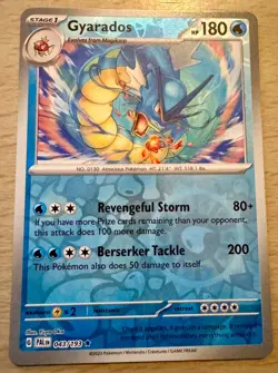 Pokemon TCG Gyarados 043/193 Paldea Evolved Reverse Holo Rare Card - Image 1
