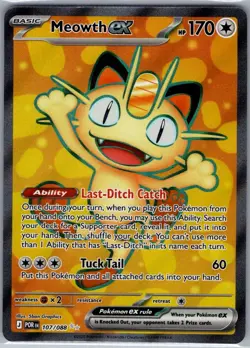 Meowth ex 107/088 ME03: Perfect Order - Pokemon Card - NM - Image 1