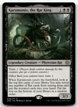 Karumonix, the Rat King #98 (NM) Phyrexia All Will Be One ONE Magic MTG - Image 1