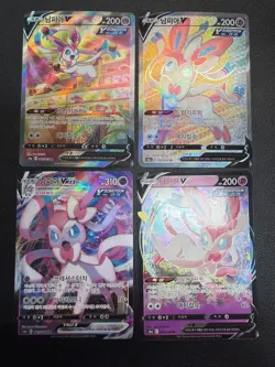 Sylveon V & VMAX 083/069 082/069 041/069 040/069 S6a Eevee Heroes Korean Pokemon - Image 1
