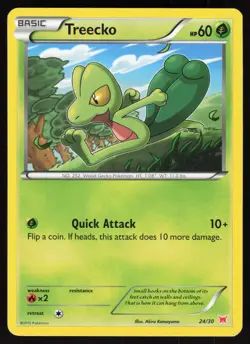 Treecko 24/30 XY Trainer Kit Latias Pokemon Lightly Played - Image 1