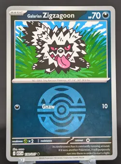 Pokemon Galarian Zigzagoon #130/217 Eng Ascended Heroes Reverse Holo Dusk Ball - Image 1