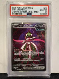 Iron Valiant ex 157/131 PSA 10 - SIR Pokemon Prismatic Evolutions - Image 1