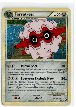 2010 POKEMON HS UNDAUNTED HOLO FORRETRESS #3/90 - Image 1