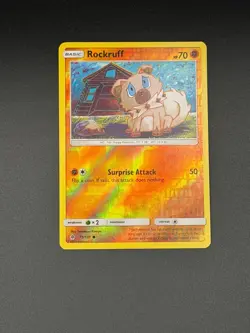 Pokemon Rockruff Reverse Holo Common SM - Forbidden Light 75/131 NM - Image 1