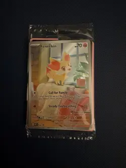 Pokemon TCG Fennekin Pokemon Center Stamped Promo Sealed With Standard Promo - Image 1