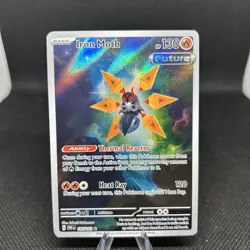 Pokemon TCG Iron Moth 187/182 Illustration Rare Holo Paradox Rift - Image 1