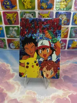 Pokemon Holo Pikachu Misty Vintage Pocket Monsters Prism Sticker 1998 Bandai - Image 1