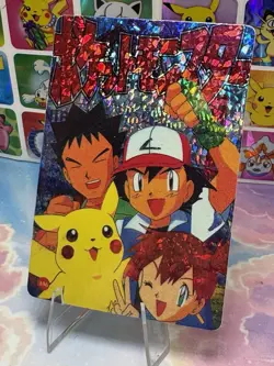Pokemon Holo Pikachu Misty Vintage Pocket Monsters Prism Sticker 1998 Bandai - Image 2