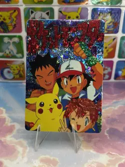 Pokemon Holo Pikachu Misty Vintage Pocket Monsters Prism Sticker 1998 Bandai - Image 3