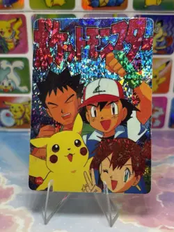 Pokemon Holo Pikachu Misty Vintage Pocket Monsters Prism Sticker 1998 Bandai - Image 5