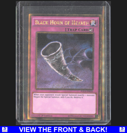 Black Horn of Heaven 2020 YuGiOh Gold Foil 1st Edition Trap Card PGL3 EN035 - Image 1