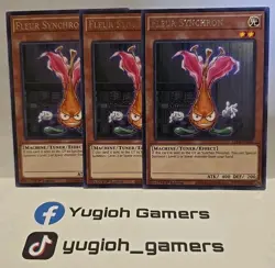 YUGIOH FLEUR SYNCHRON X3 LED8 RARE LIGHT PLAYED - Image 1