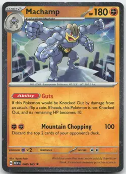 Pokemon : Machamp (Cosmos Holo) Miscellaneous Cards & Products 068/165 : Holo - Image 1
