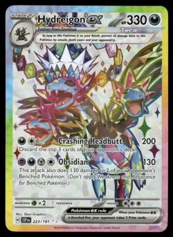Pokemon Cards Hydreigon ex 223/191 Surging Sparks Ultra Rare NM - Image 1