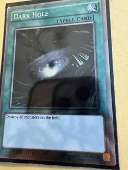 Yu-Gi-Oh TCG Dark Hole Limited Edition Platinum Rare Card NKRT-EN024 - Image 2