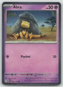 Abra 063/165 151 cosmos holo Pokemon Near Mint - Image 1