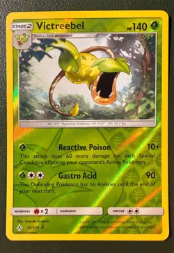 Pokemon TCG Victreebel 15/214 Unbroken Bonds SM10 Reverse Holo NM - Image 1