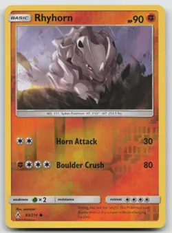 Rhyhorn 93/214 Unbroken Bonds Pokemon Reverse Holo NM - Image 1