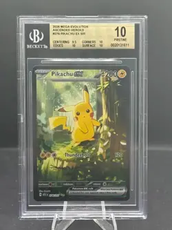 2026 Pokemon Mega Evolution Ascended Heroes #276 Pikachu Ex BGS 10 PRISTINE - Image 1