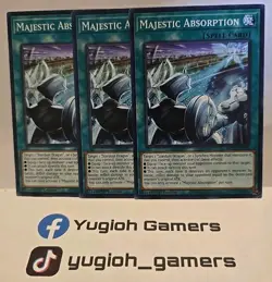 YUGIOH MAJESTIC ABSORPTION X3 MP22 COMMON LIGHT PLAYED - Image 1
