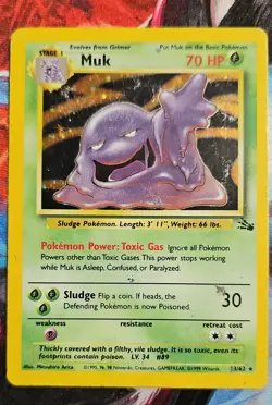 Pokemon Muk 13/62 Fossil Holo Vintage Wotc - Image 1