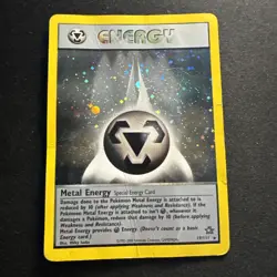 Metal Energy 19/111 Neo Genesis Holo Rare DOUBLE SWIRL 2000 Pokemon Vintage DMG - Image 1