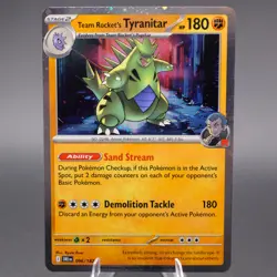 Team Rocket's Tyranitar 096/182 (Cosmo Holo) SV10: Destined Rivals Pokemon TCG N - Image 1