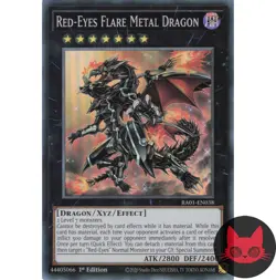 Yugioh Red-Eyes Flare Metal Dragon RA01-EN038 Super Rare 1st Edition NM - Image 1