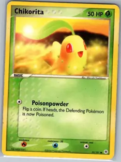 Chikorita 55/101 Non Holo Hidden Legends - Pokemon Card - LP - Image 1