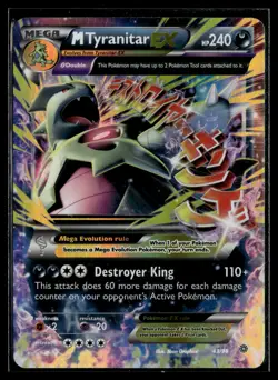 M Tyranitar EX 43/98 Ancient Origins Rare EX Holo Pokemon - Image 1