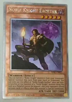 Yugioh Noble Knight Eachtar NKRT-EN011 Platinum Rare Limited Edition TCG Card - Image 2