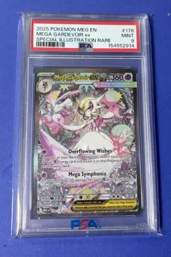 2025 Pokemon MEG EN Mega Gardevoir ex Special Illustration Rare #178 PSA 9 MINT - Image 1