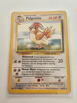 Pidgeotto 22/102 - 1999 Pokemon Base Set, Rare - Moderately Played - Image 1