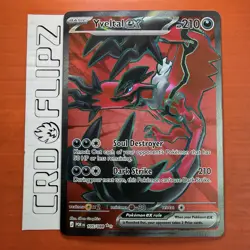 Pokemon TCG Ultra Rare Full Art Holo Yveltal Ex 105/88 Perfect Order NM Card - Image 1