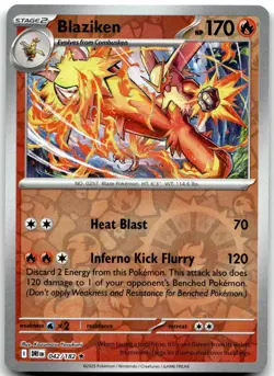 Pokemon Blaziken Destined Rivals DRI #042/182 Rare Reverse Holo NM ON SALE! - Image 1