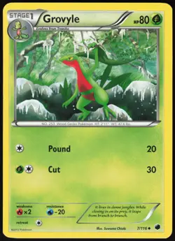 Grovyle 7/116 Uncommon Plasma Freeze Pokemon Moderately Played - Image 1