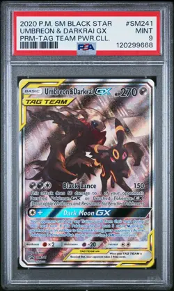 Umbreon & Darkrai Gx SM241 Tag Team Powers Collection Pokemon PSA 9 - Image 1
