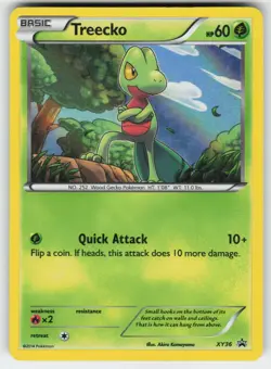 Treecko XY36 Holo Promo XY Promo Pokemon Moderately Played - Image 1