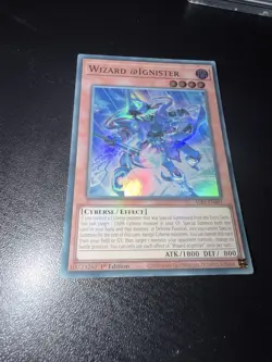 ALIN-EN001 Wizard @Ignister : Super Rare 1st Edition Mint YuGiOh Card - Image 2