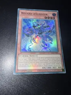 ALIN-EN001 Wizard @Ignister : Super Rare 1st Edition Mint YuGiOh Card - Image 3