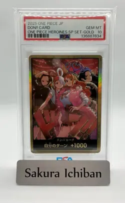 PSA 10 Don Card Gold Heroines Special Set Nami Robin Uta Hancock EB03 ONE PIECE - Image 1