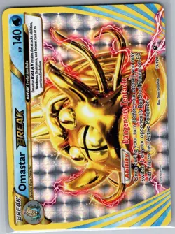 Omastar BREAK 19/124 XY - Fates Collide - Pokemon Card - NM - Image 1