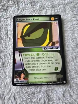 DBZ Dragon Ball Z Saiyan Truce Card 203 CCG Limited Saiyan Saga MP - Image 1