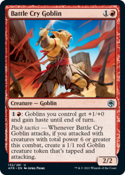 1 x Battle Cry Goblin - Foil - Adventures in the Forgotten Realms - NM-Mint - MT - Image 1