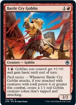 Battle Cry Goblin (Foil, #132, NM) Adventures in the Forgotten Realms (AFR), MTG - Image 1