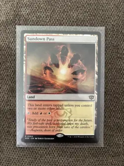 Secrets Of Strixhaven, Magic the gathering, Sundown Pass, Rare. Single R/W land - Image 1